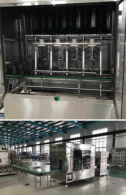 Автоматическая машина для мойки 22 литровых бутылей.