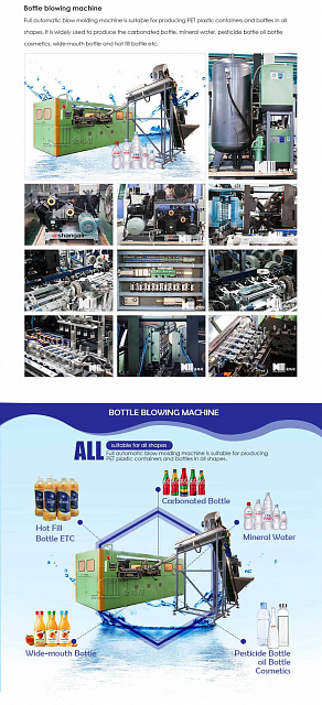 Автоматическая выдувная машина для ПЭТ-бутылок. Модель: КМ-А6