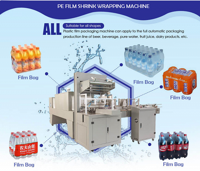 Автоматическая машина KM-25B линейного типа для упаковки в термоусадочную плёнку